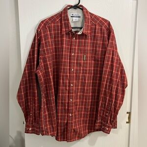 Columbia Casual Red Checkered Shirt- Mens 2XT